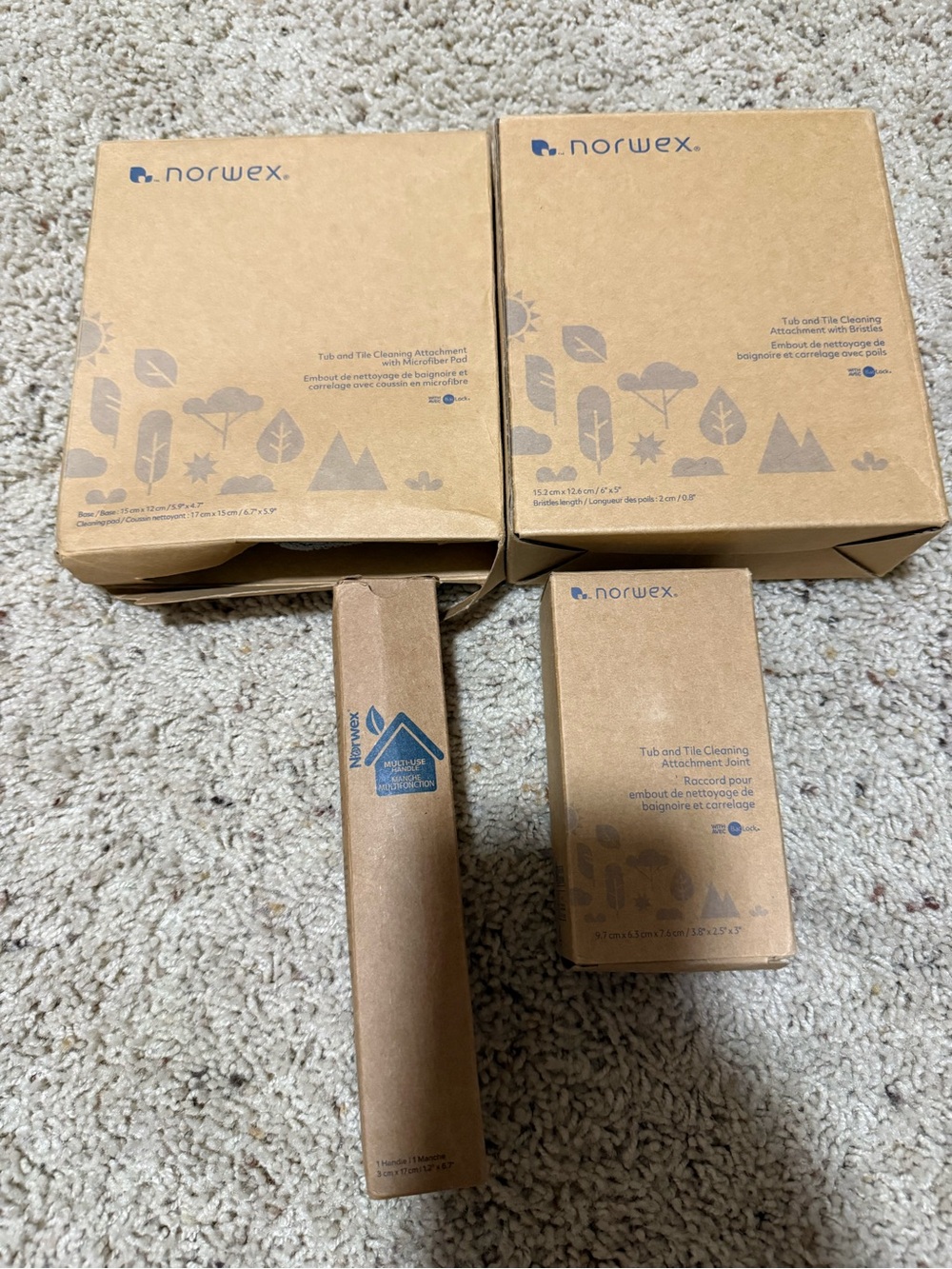 Norwex Interchangeable Tub and Tile Cleaning Brush Set NEW - Picture 2 of 7